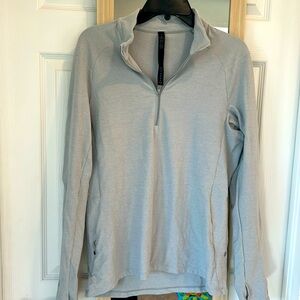 Lululemon Surge Warm Half Zip Heathered Sea Salt (2022) Size Medium